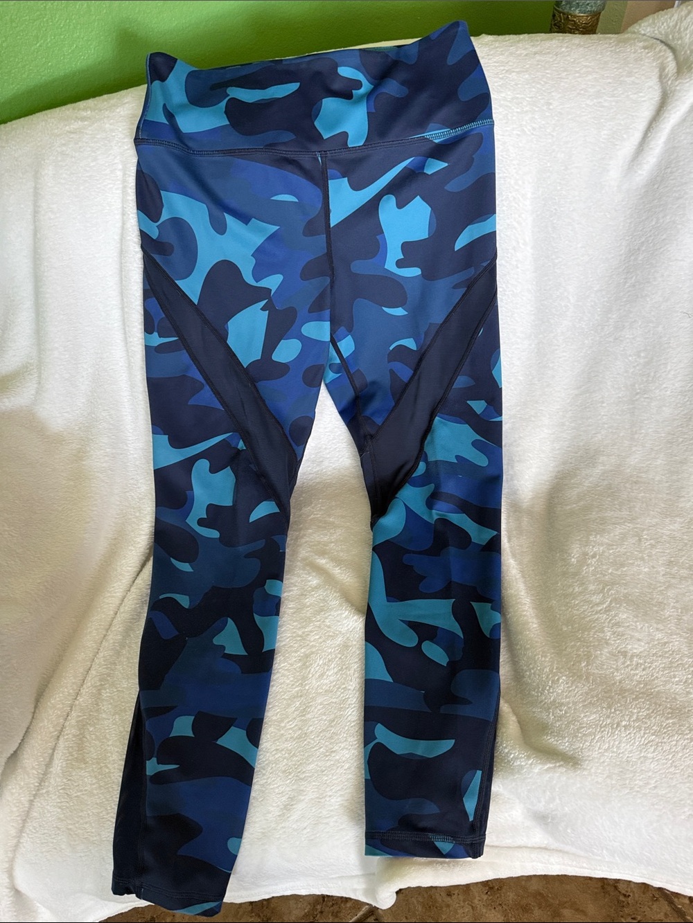ZYIA Blue Camo High-Waist Leggings
